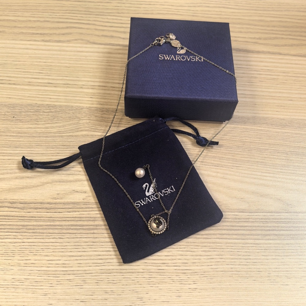 Swarovski Black Necklace with Crystal Pendant